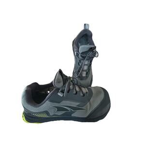 ALTRA Men's 12 Lone Peak All-Weather Low Gray/Lime Hiking Running Shoe Sneaker